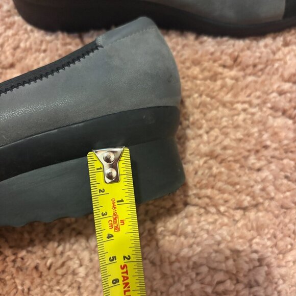 Clarks Cloudsteppers Shoes Women's 9M Dash Gray Slip On Caddell Dash Wedge Pump - Picture 3 of 5